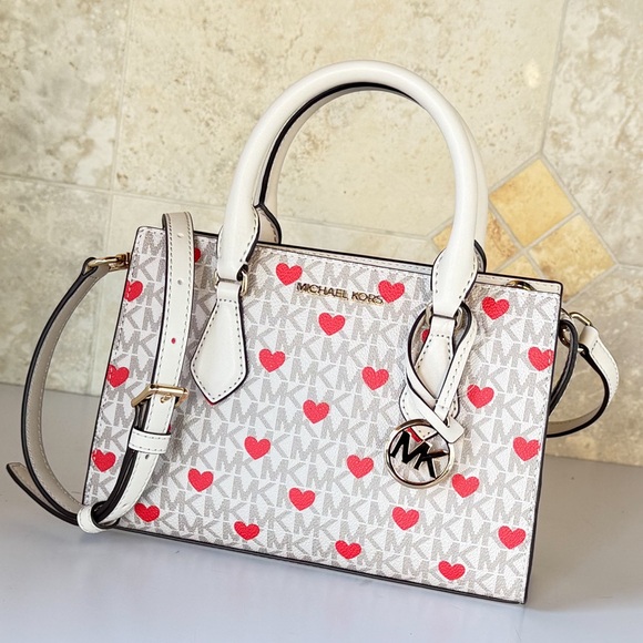 Michael Kors Sheila SM Shoulder Bag + Wallet MK Light Cream ❤️ - Picture 4 of 16